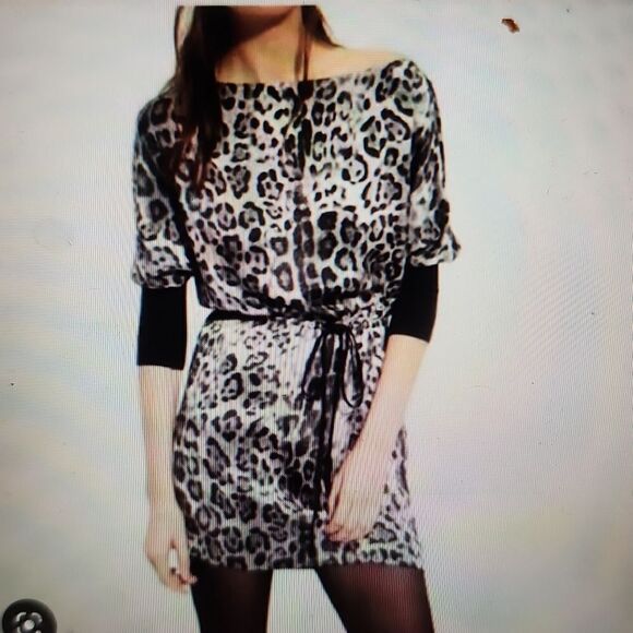 - Robert Rodriguez silk leopard dress size 6 - Picture 1 of 8